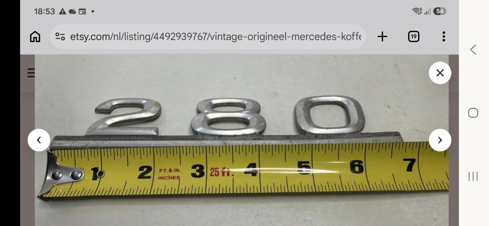 Gezocht: Mercedes 280 kofferbak embleem (1975), Auto-onderdelen, Ophalen of Verzenden
