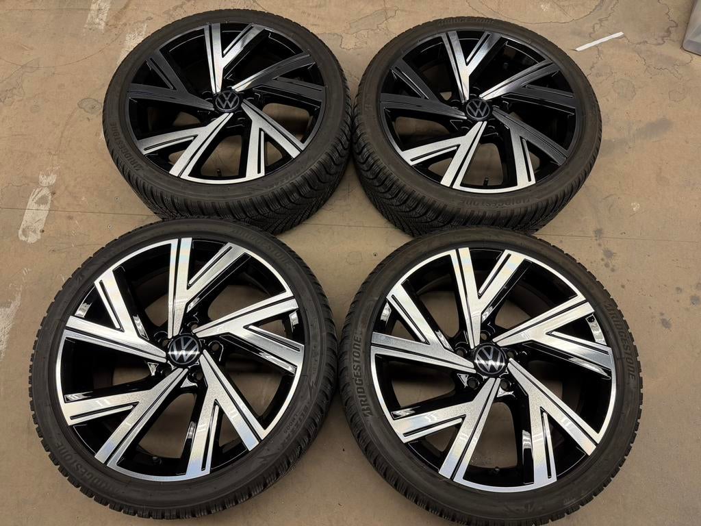 18 inch Volkswagen Bergamo velgen met banden GOLF 7 8 GTE, 18 inch, Gebruikt, Banden en Velgen, Personenwagen