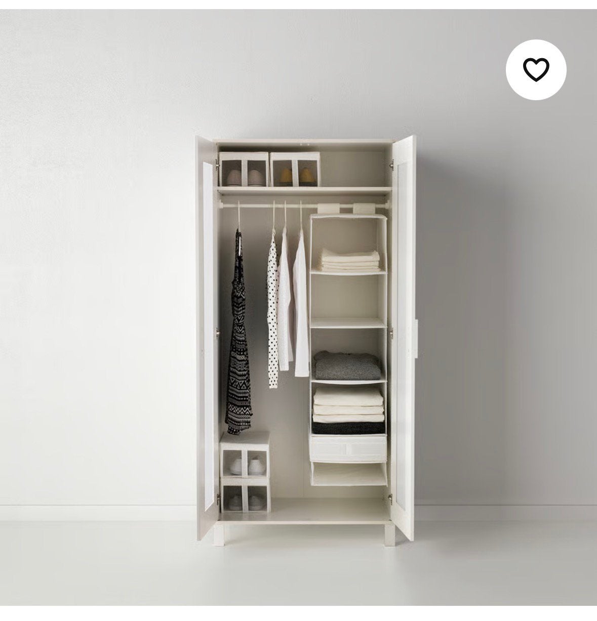 Hangende stoffen kastorganizer met 5 vakken IKEA, Huis en Inrichting, Kasten | Kledingkasten, Met plank(en), 100 tot 150 cm, Ophalen of Verzenden