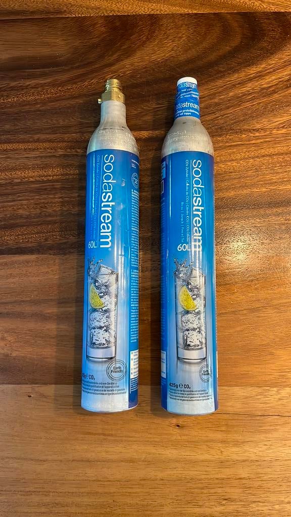 Sodastream CO2 cilinder 60L - 1x vol + 1x leeg, Ophalen of Verzenden, Nieuw
