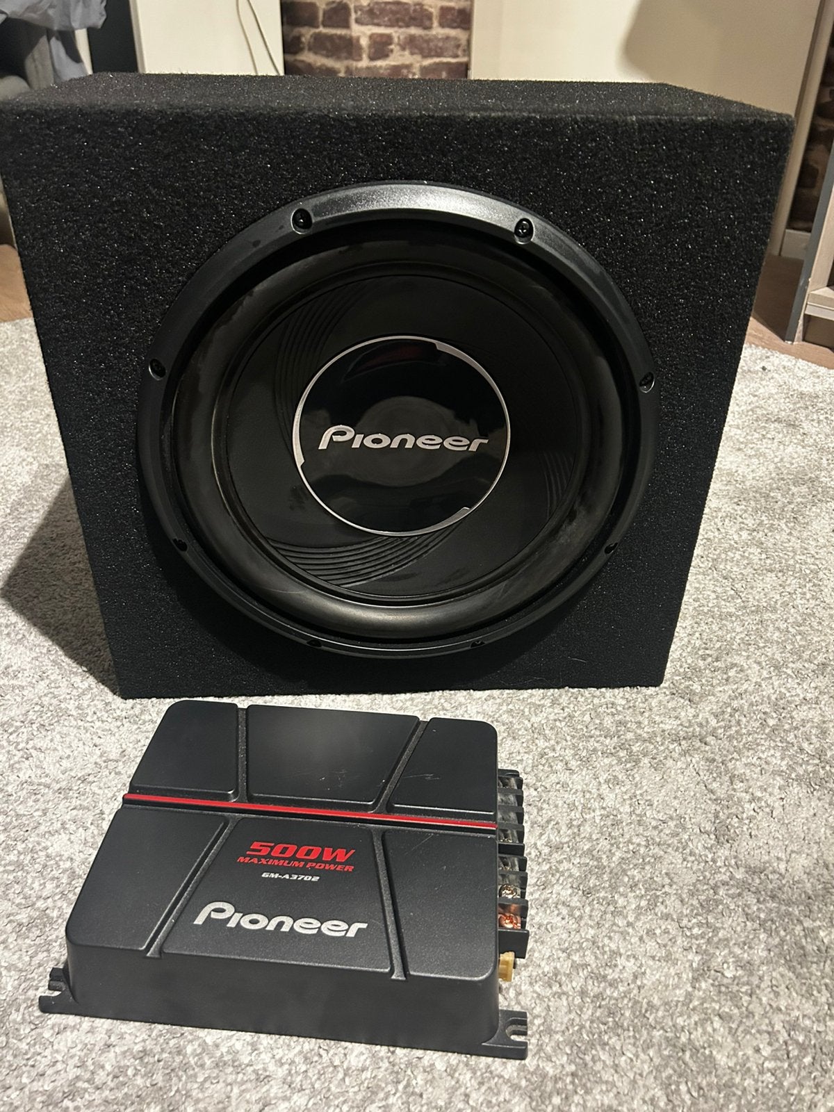 Pioneer GXT-3730B-SET Subwoofer + Versterker, Auto diversen, Ophalen of Verzenden