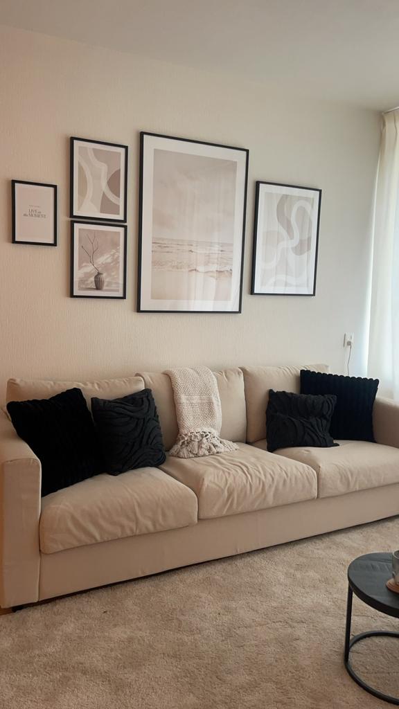 IKEA VIMLE 3-zitsbank in de kleur Gunnared beige., Huis en Inrichting, Ophalen, Zo goed als nieuw