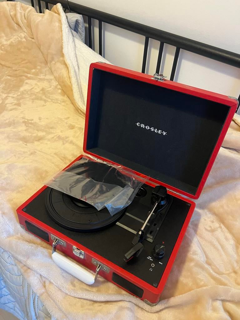Crosley Platenspeler Rood - Draagbaar en Stijlvol, Audio, Tv en Foto, Platenspelers, Ophalen, Zo goed als nieuw, Platenspeler