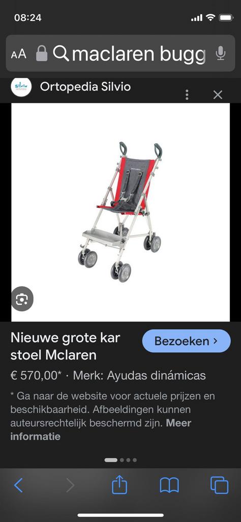 Nieuwe grote kar stoel Mclaren, Ophalen, Zo goed als nieuw