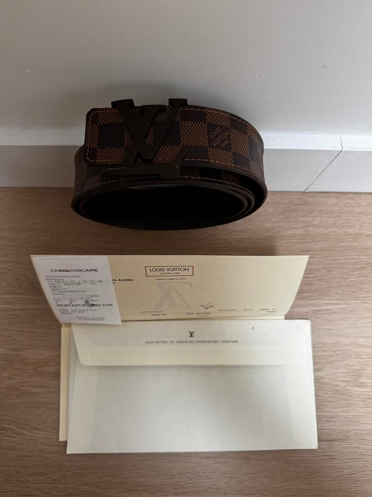 Louis Vuitton riem maat 95, Ophalen of Verzenden, Zo goed als nieuw, Zwart, Minder dan 95 cm