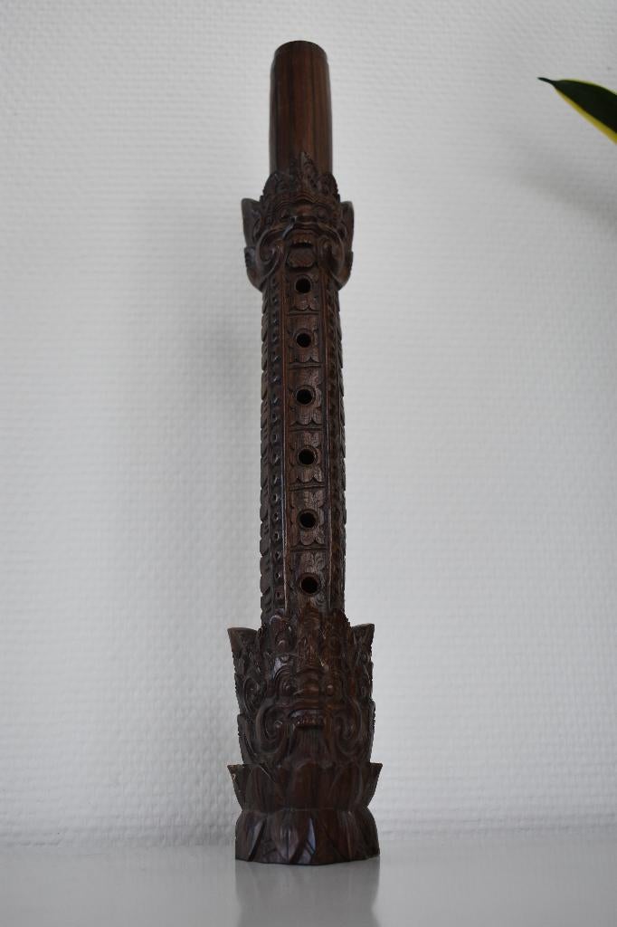 Balinees fluit Bali art deco houten fluit, Ophalen of Verzenden, Hout, Houtsnijwerk, Religie
