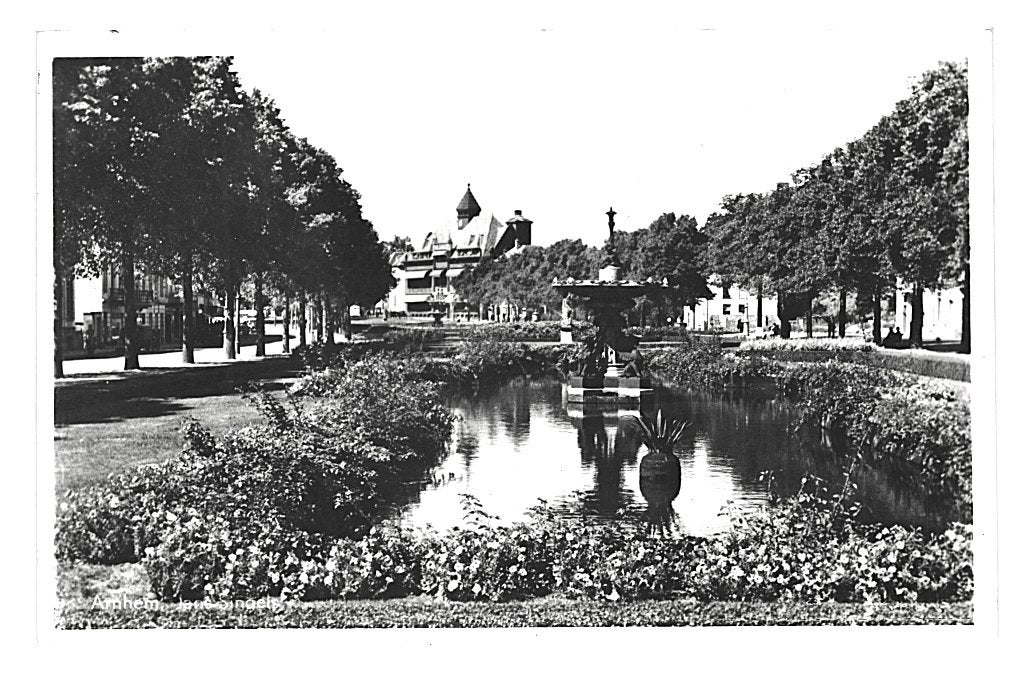 939675 Arnhem Gld 1950 Jansbinnensigel Gelopen met postzege