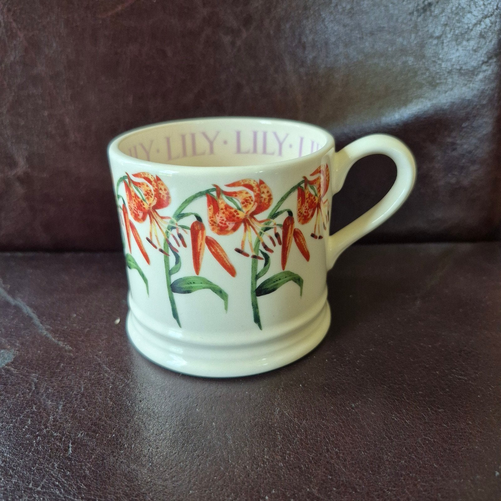 Emma Bridgewater mok 0.25 1/4pt Lily Lelie nieuw, Nieuw, Emma Bridgewater, Overige stijlen, Aardewerk