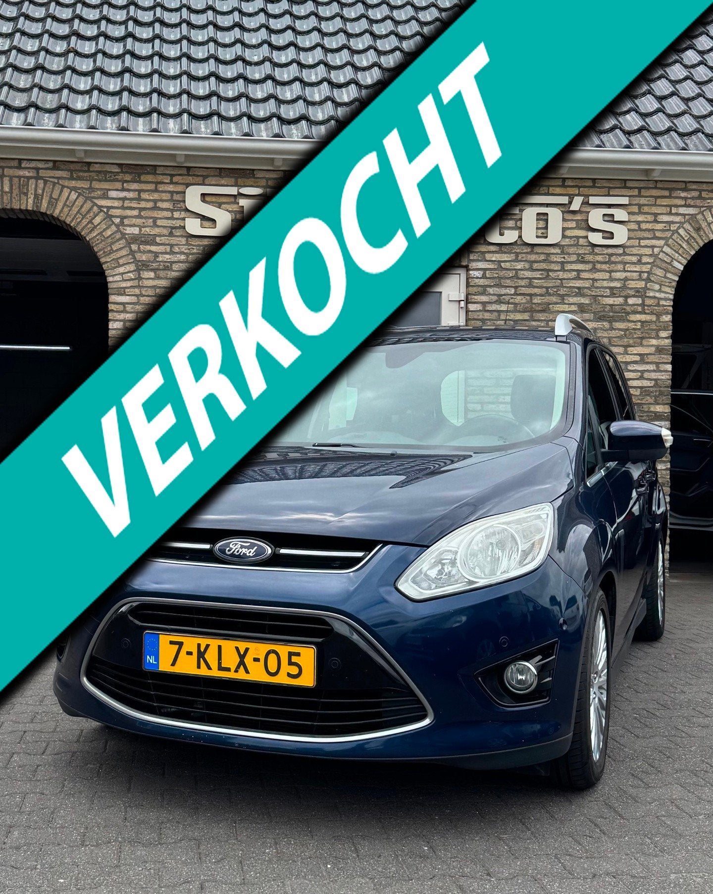 Ford Grand C-Max 1.0 Titanium 7 Persoons Bj 2013 Koopje, Auto's, Voorwielaandrijving, 125 pk, Gebruikt, Blauw