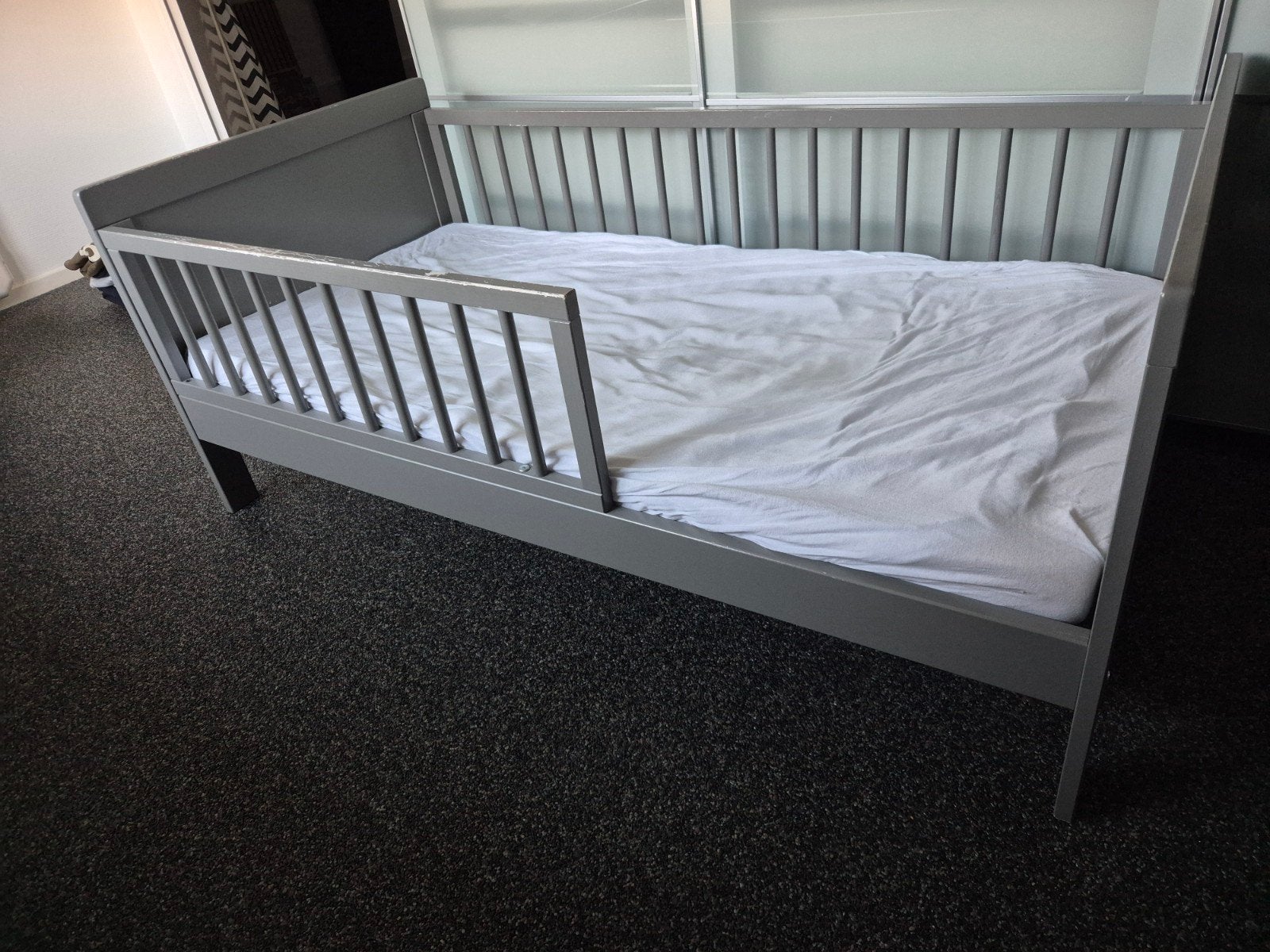 peuterbed 144/75/60, Ophalen, Gebruikt, 140 tot 160 cm, 70 tot 85 cm