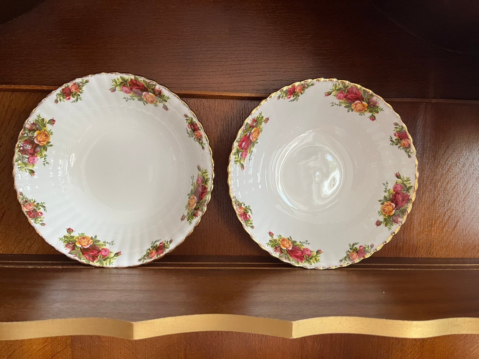 Royal Albert "Old Country Roses" DESSERT SCHAALTJE 16CM 2x, Antiek en Kunst, Ophalen of Verzenden