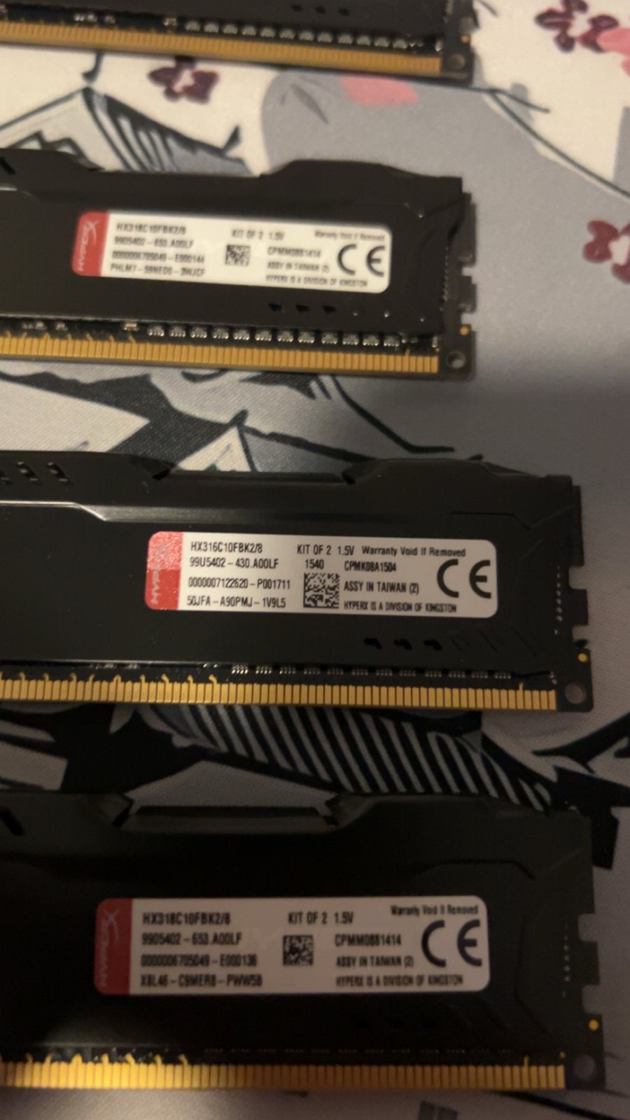 HyperX FURY 16GB (4x4GB) DDR3 RAM Geheugen, Computers en Software, Gebruikt, DDR3, Ophalen of Verzenden, Desktop