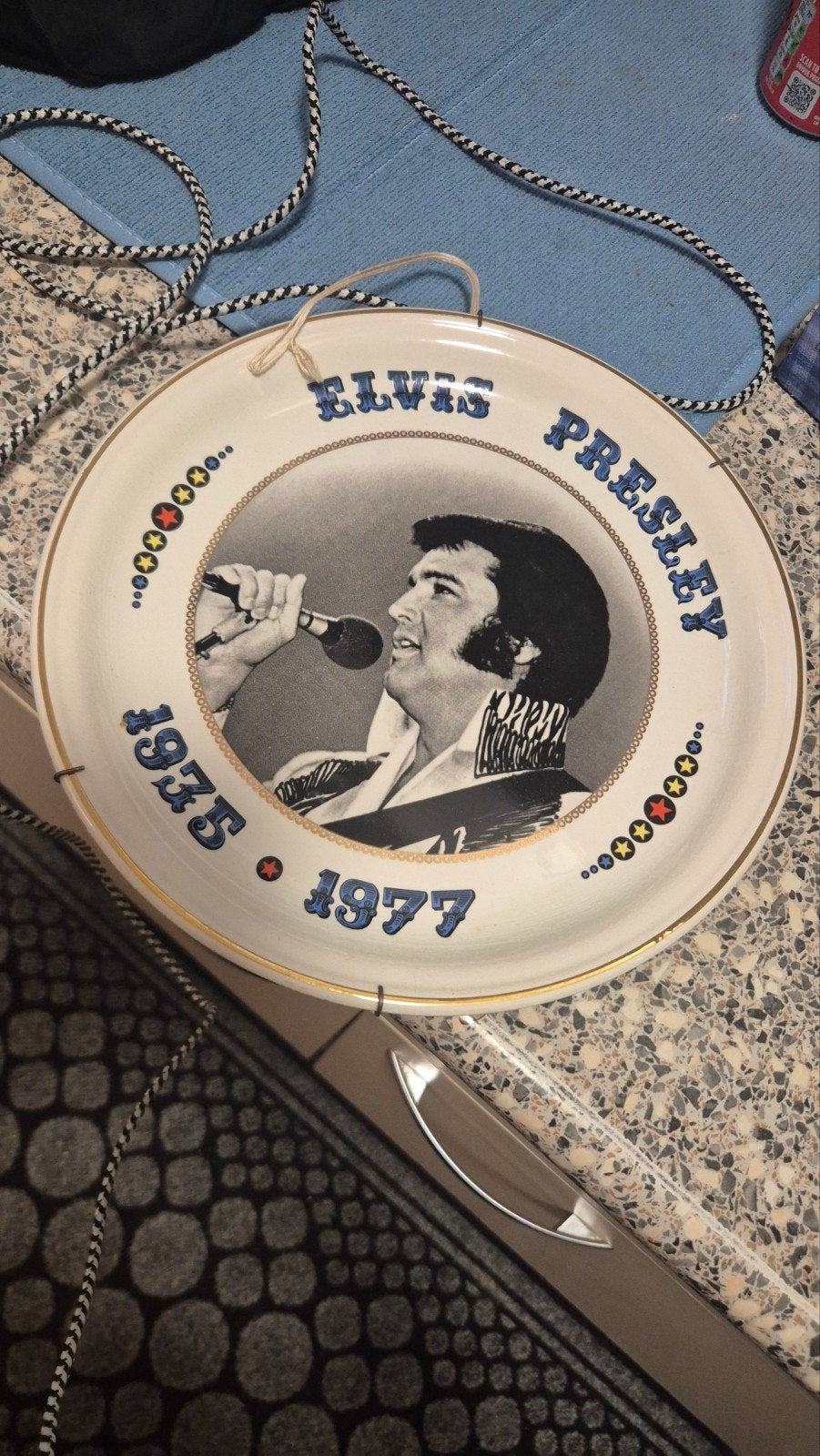 Vintage Elvis Presley Herdenkingsbord 1975-1977, Antiek en Kunst, Ophalen of Verzenden