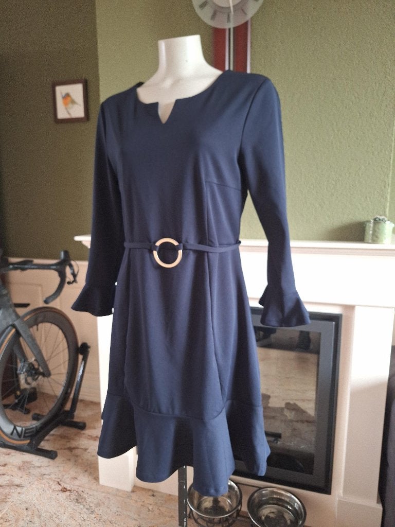 K-Design K Design schitterende jurk M 38, K-design, Maat 46/48 (XL) of groter, Zo goed als nieuw, Knielengte