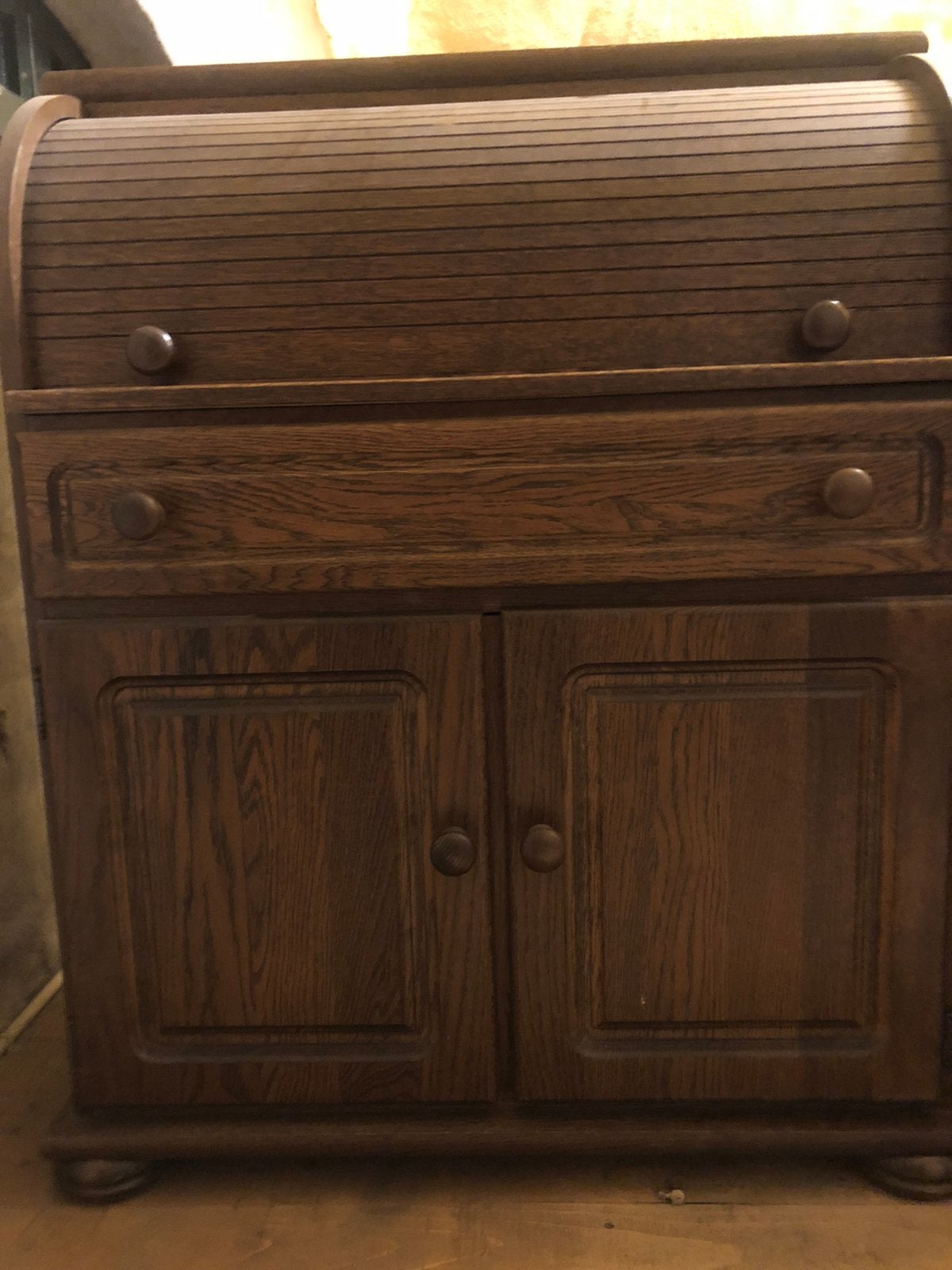 Leuke kast/secretaire, zeker 50 jaar oud, Ophalen, Klassiek, Eikenhout, 50 tot 100 cm