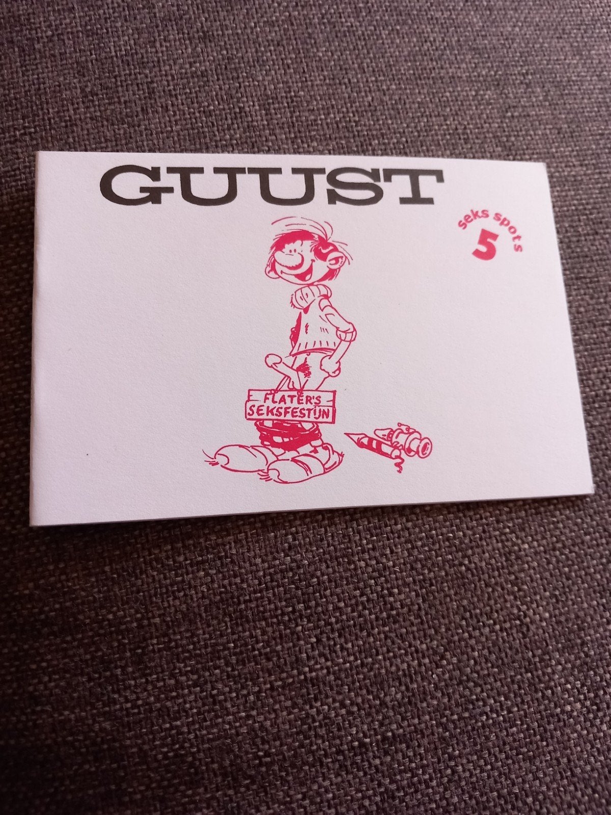 Guust Flater. Flaters 's.ksfestij. Genummerd., Eén stripboek, Verzenden, Zo goed als nieuw