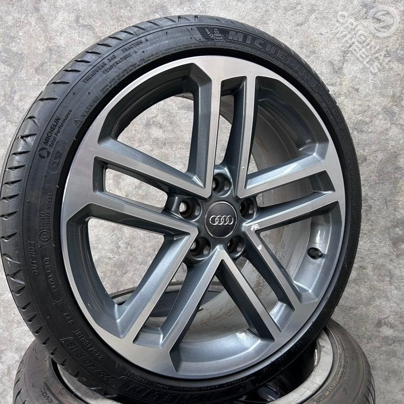 18 inch originele velgen + zomerbanden Audi A3 S3, 18 inch, Gebruikt, -, -