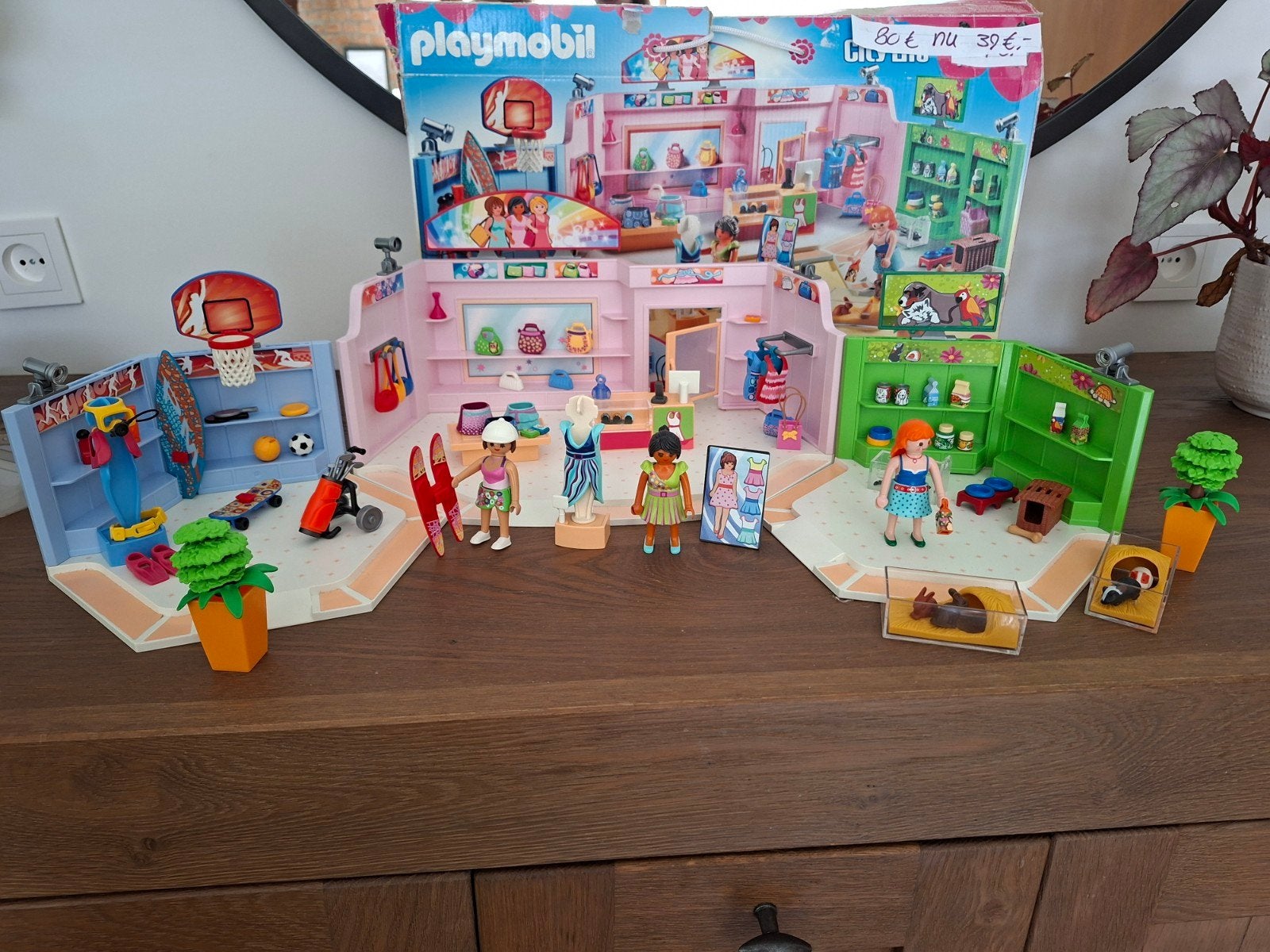 Playmobil winkel centrum 9078, Complete set, Zo goed als nieuw, Figuren, Family fun