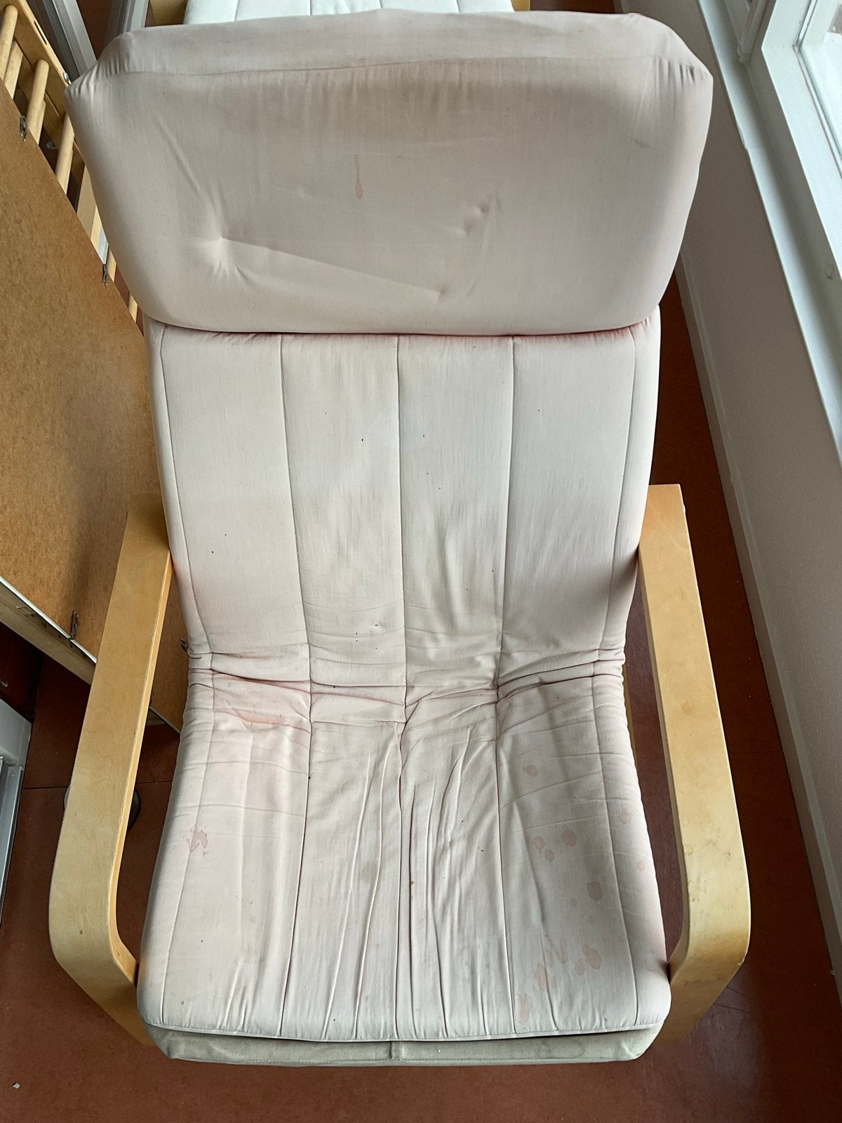 3x IKEA Poäng stoelen - Houtwerk goed, hoezen te vervangen, Huis en Inrichting, Gebruikt, Overige kleuren, Drie, Ophalen of Verzenden