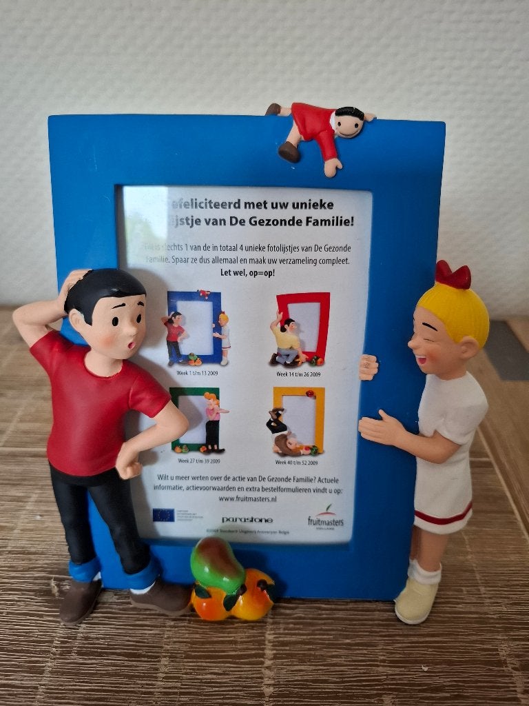 Suske en Wiske Fruitmasters fotolijst blauw NIEUW, Ophalen of Verzenden, Suske en Wiske, Nieuw, Gebruiksvoorwerp