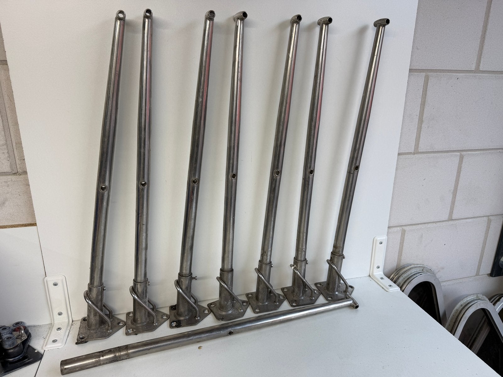 8 x scepter met scepterpot 61 cm, Ophalen of Verzenden, Gebruikt, Overige typen