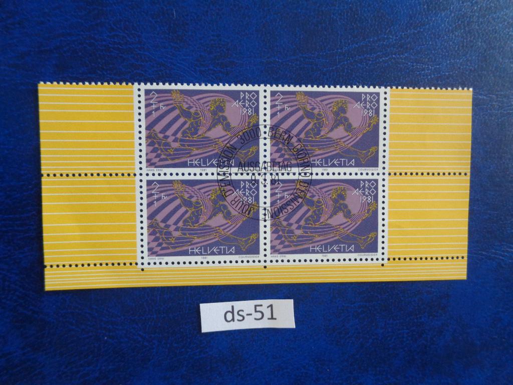 zwitserland - luchtpost 50 jaar swissair 1981 (ds-51), Postzegels en Munten, Postzegels | Europa | Zwitserland, Ophalen of Verzenden