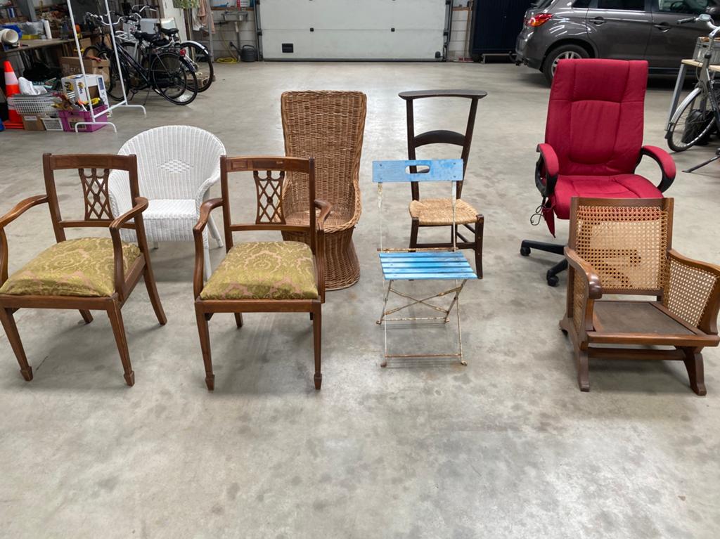 Diverse stoelen € 10,- per stuk, Ophalen, Vijf, Zes of meer stoelen