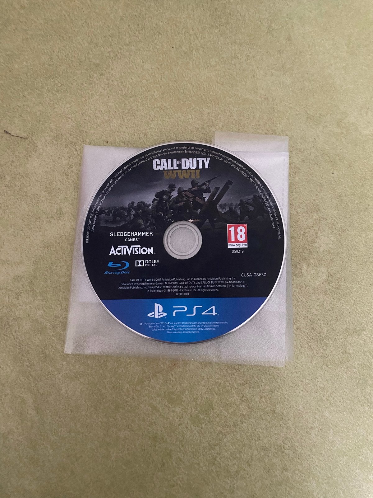 Call of Duty WW2 PS4 Disc - Zo goed als nieuw, Ophalen, Online, Vanaf 18 jaar, Shooter