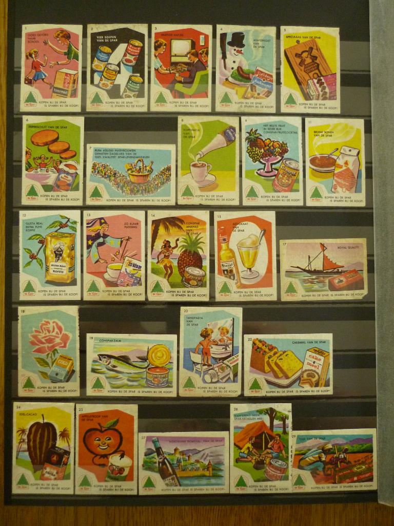 Spar luciferplaatjes - Spar producten lucifermerken, Ophalen of Verzenden, Gebruikt, Luciferdoosjes of -merken