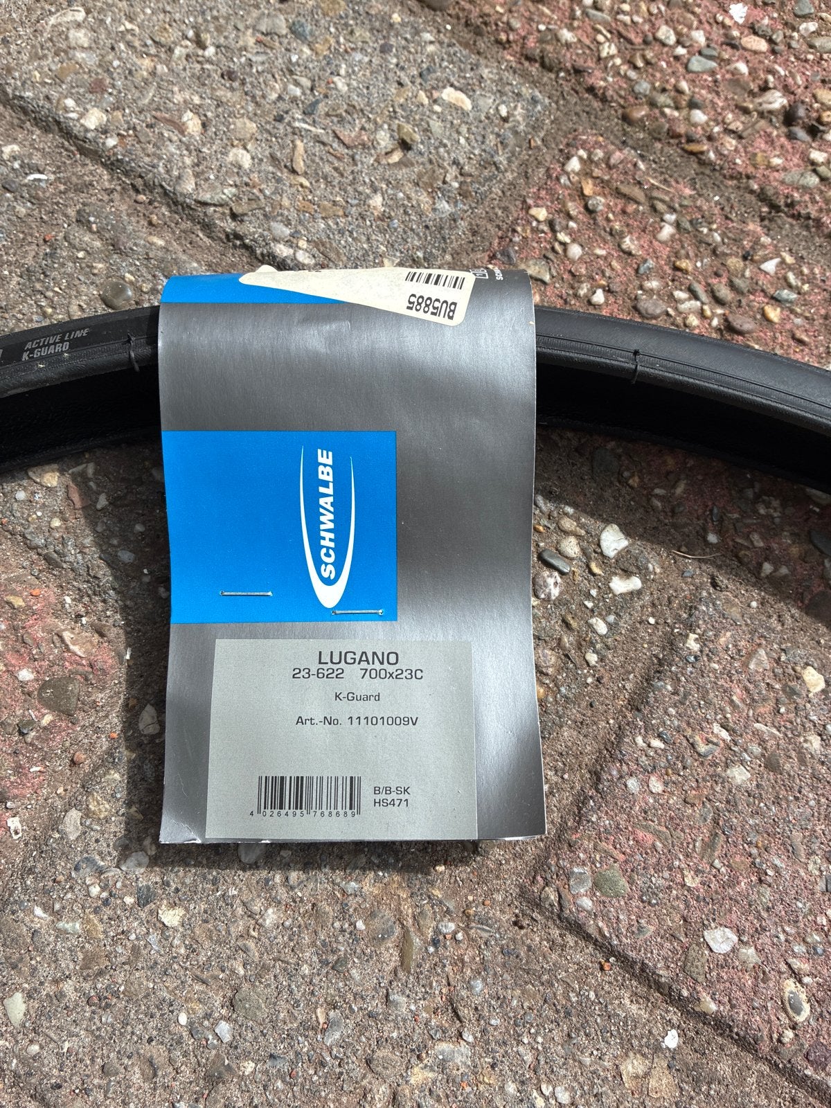 Schwalbe Lugano K-Guard racefietsband 700x23C, Fietsen en Brommers, Ophalen, Band, Nieuw, Rubber