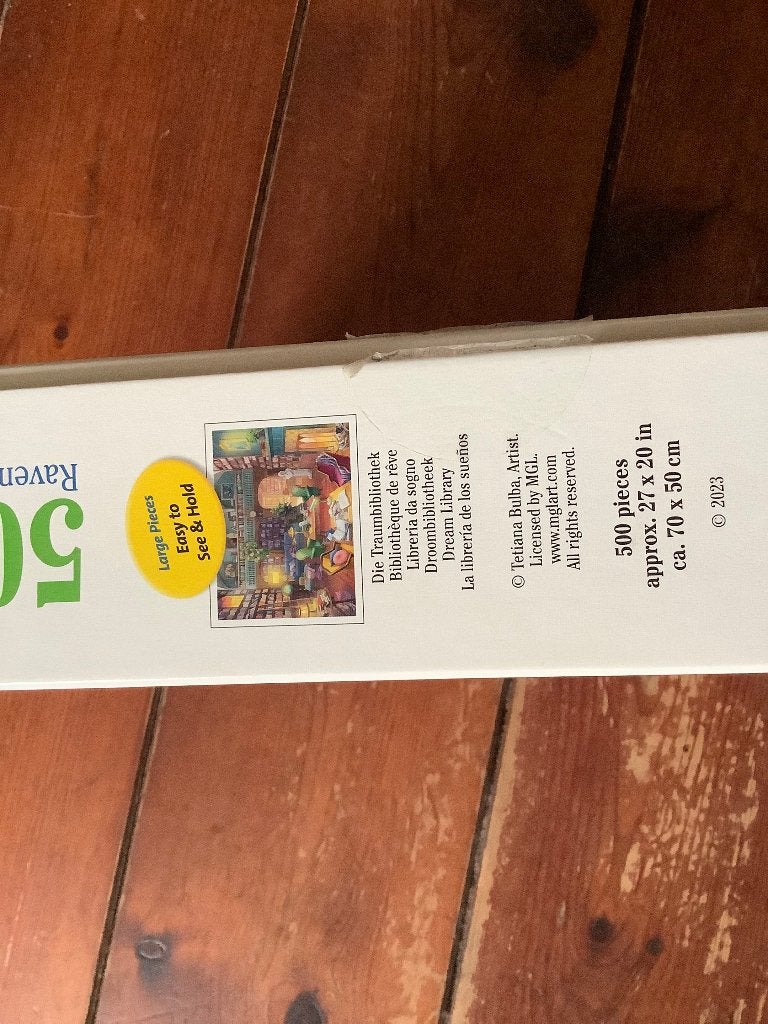 Puzzel 500 xl Droombibliotheek, Ophalen of Verzenden, 500 t/m 1500 stukjes, Gebruikt, Legpuzzel
