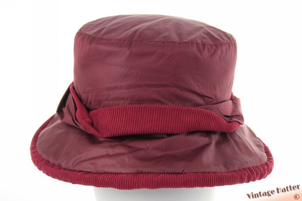 Dames herfst buckethat Hawkins bordeaux rood 55-58 nieuw, 56 of 57 cm (M, 7 of 7⅛ inch), Hoed, Hawkins, Nieuw