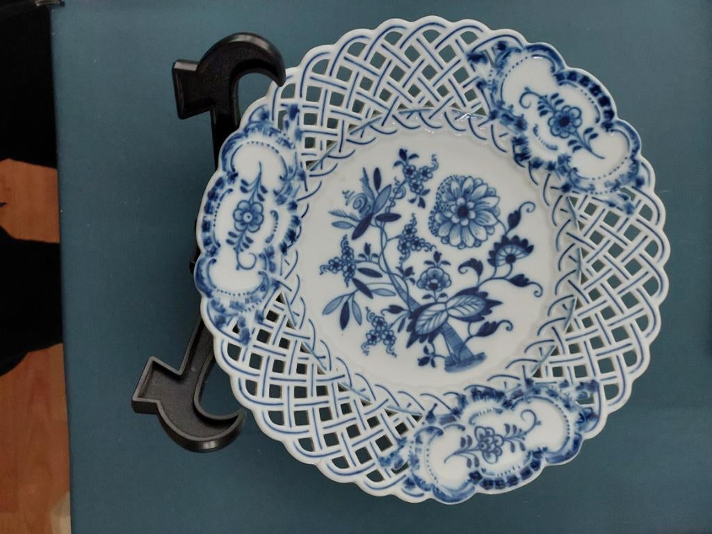 Antiek Meissen porseleinen bord, Antiek en Kunst, Ophalen of Verzenden