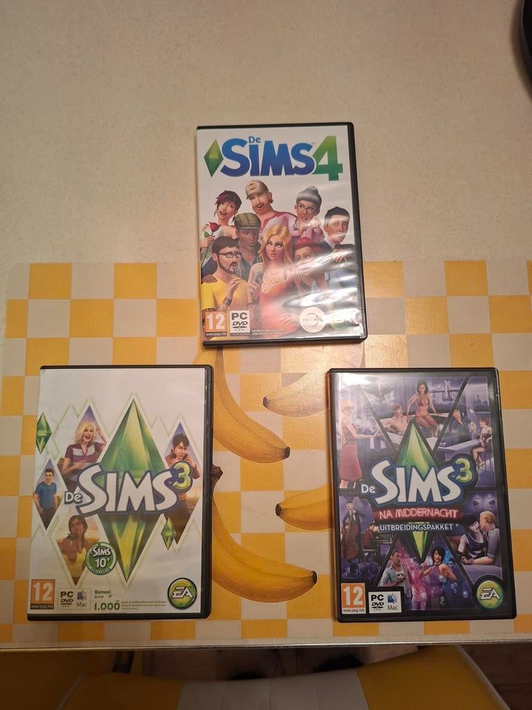 De Sims 3 en De Sims 4 PC Games, Spelcomputers en Games, Games | Pc, Gebruikt, 1 speler, Ophalen of Verzenden, Vanaf 12 jaar