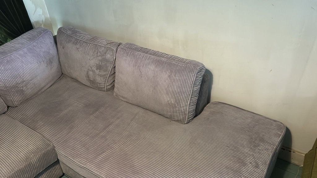 Hoekbank grijs, Ophalen, 250 tot 300 cm, Hoekbank, Zo goed als nieuw