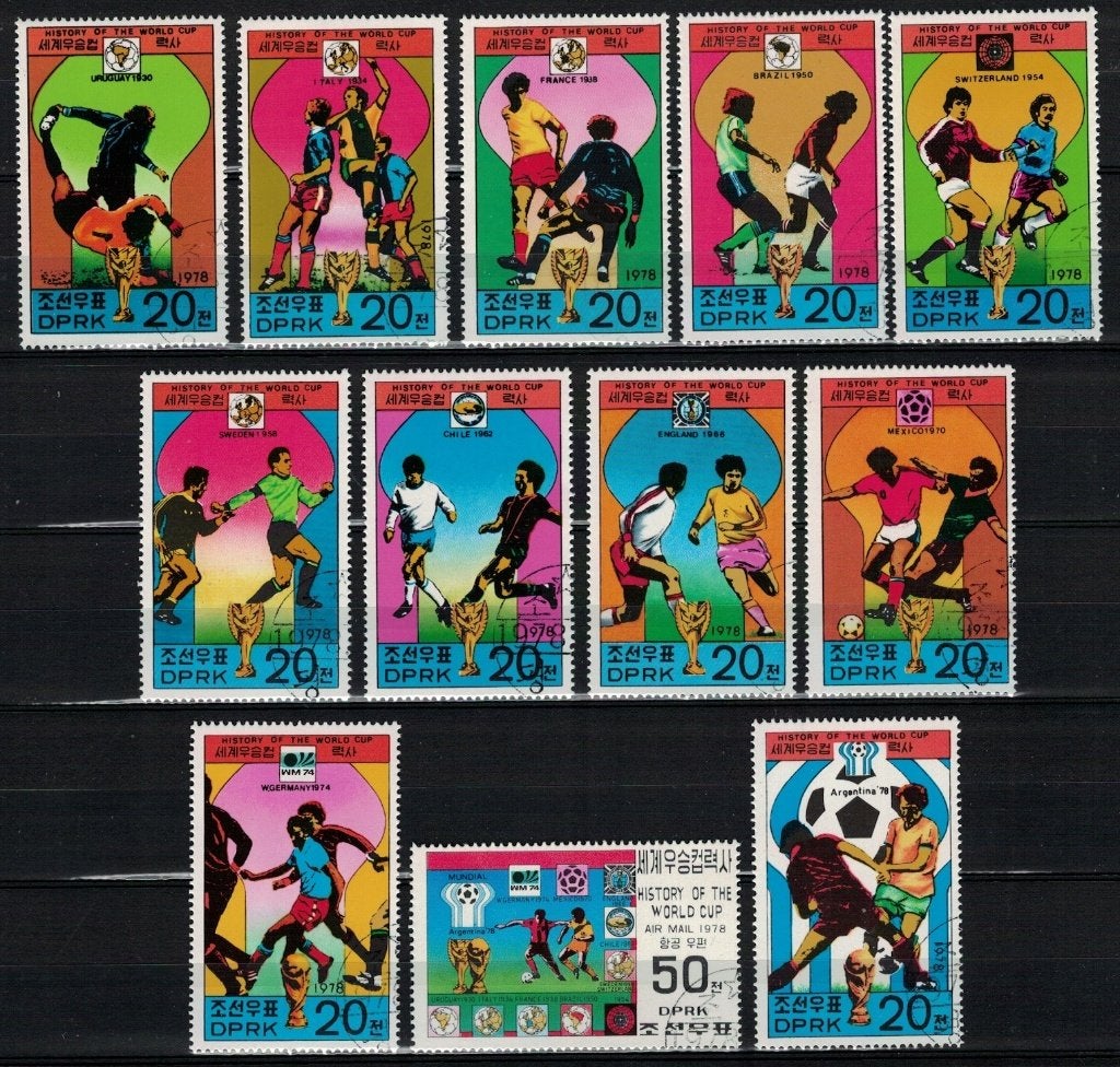 C361 Noord-Korea A1733/44 gestempeld Sport, Verzenden, Gestempeld, Sport