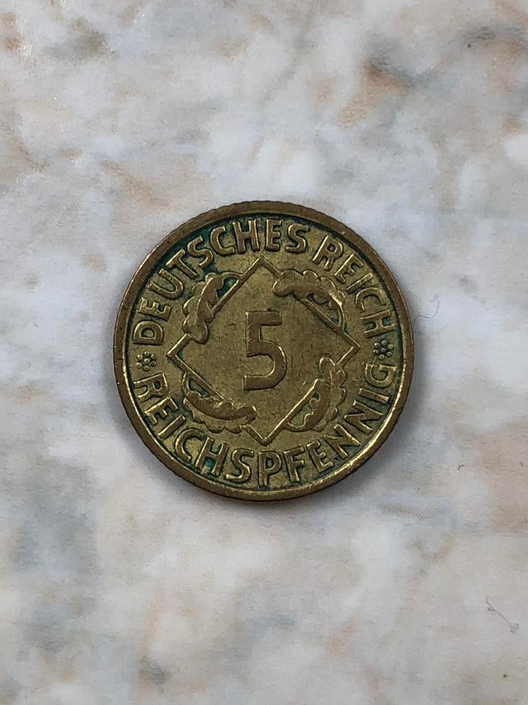 5 reichspfenning 1936 A, Duitsland., Verzenden, Duitsland, Losse munt