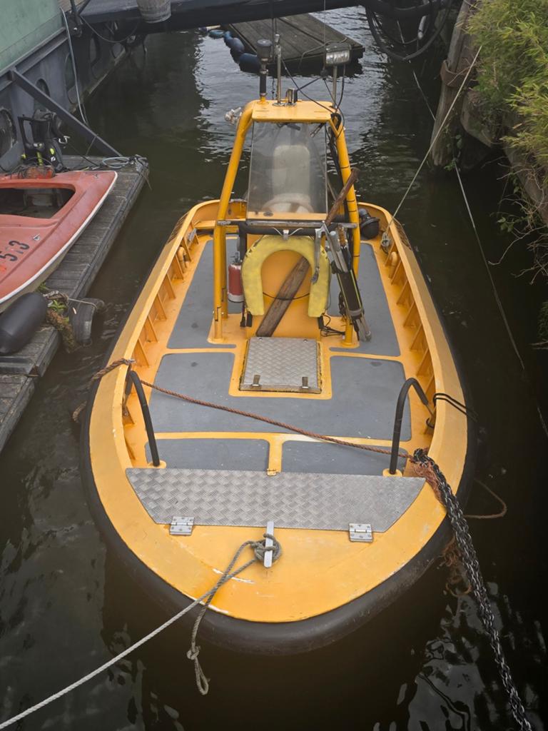 Aluminium reddingsboot met Yamaha Buitenboordmotor 90pk, Overige merken, Gebruikt, Buitenboordmotor, Polyester