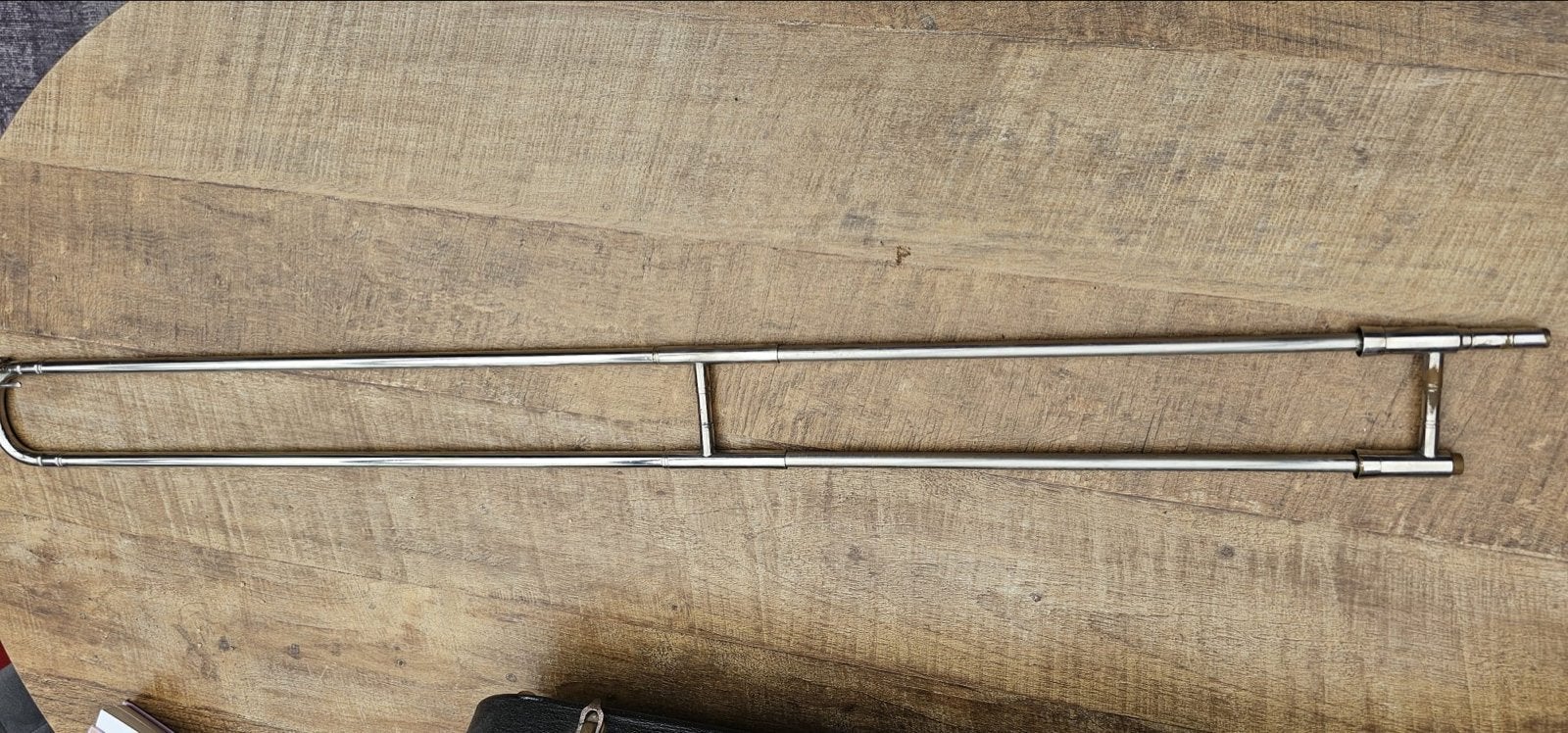 Waldklank trombone met koffer, Ophalen of Verzenden, Gebruikt, Koperblazer, Met koffer of draagtas