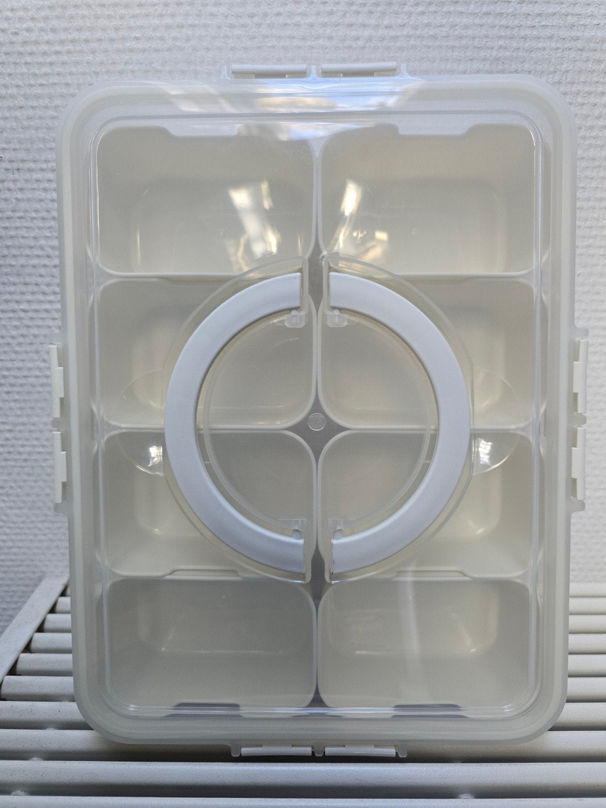 Snackbox / Keuken organizer met 8 bakjes en deksel, Kunststof, Nieuw, Ophalen of Verzenden, Voorraadpot