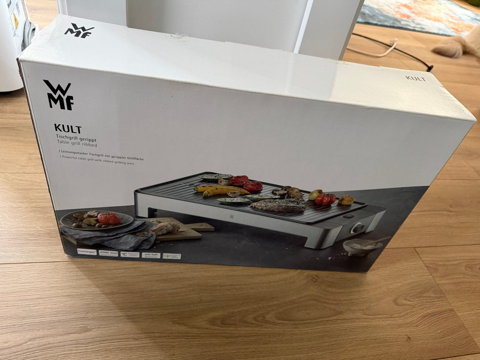 WMF KULT Tafelgrill geribbeld - Zo goed als nieuw, Ophalen of Verzenden, Zo goed als nieuw, Tafelgrill