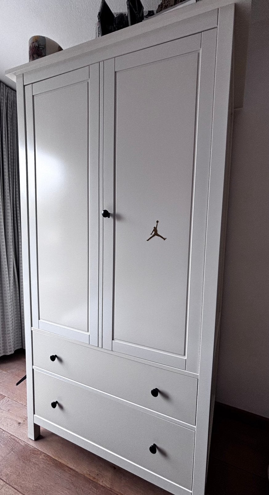 Witte kledingkast te koop!, Gebruikt, 100 tot 150 cm, 150 tot 200 cm, 50 tot 75 cm