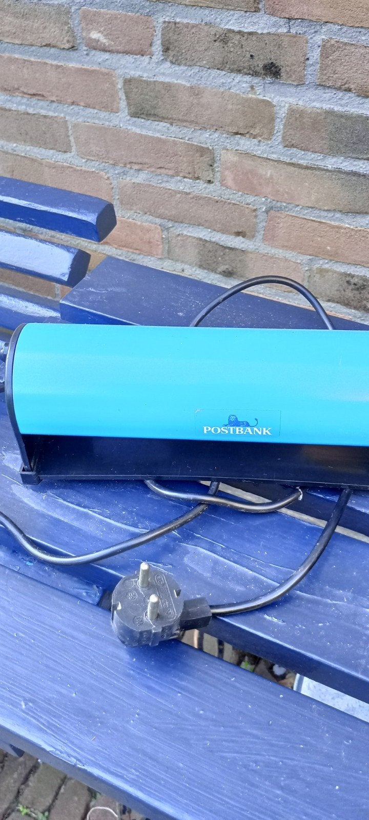 Vintage Postbank spaarpot met lichtreclame, Ophalen