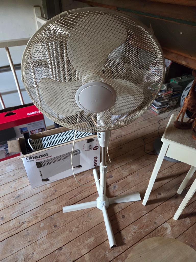 Witte staande ventilator - ideaal voor warme dagen, Ophalen, Gebruikt, One size