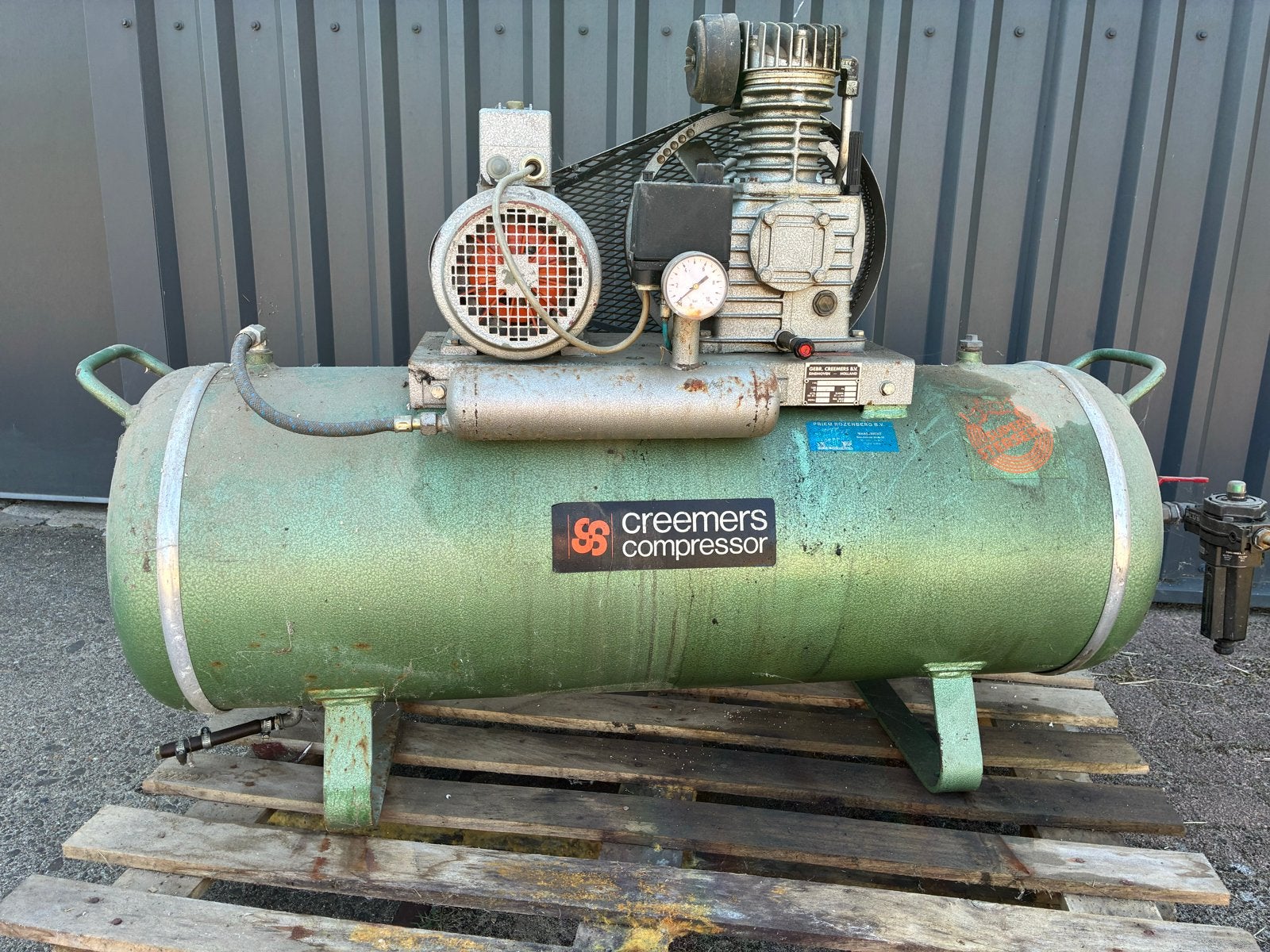 Creemers Compressor CS 340 - 150 Liter, 10 Bar, Doe-het-zelf en Verbouw, Compressors, Gebruikt, 6 tot 10 bar, 100 liter of meer