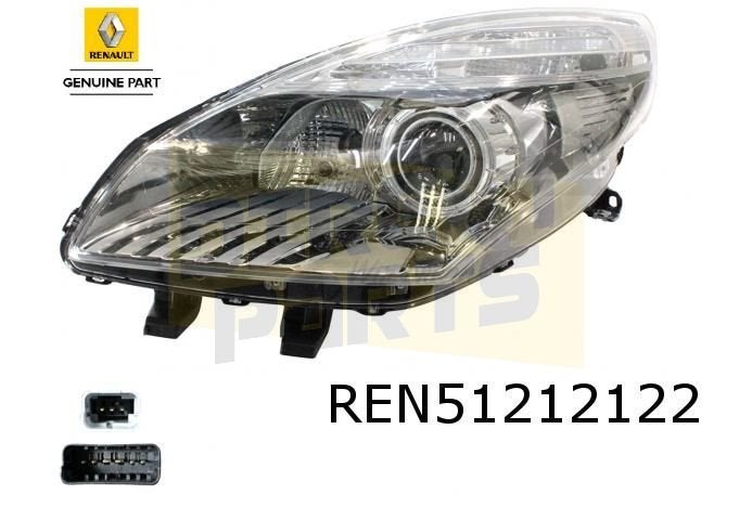 Renault Scenic / Grand Scenic (-1/12) koplamp Rechts (HID/ a, -, -, Nieuw, -