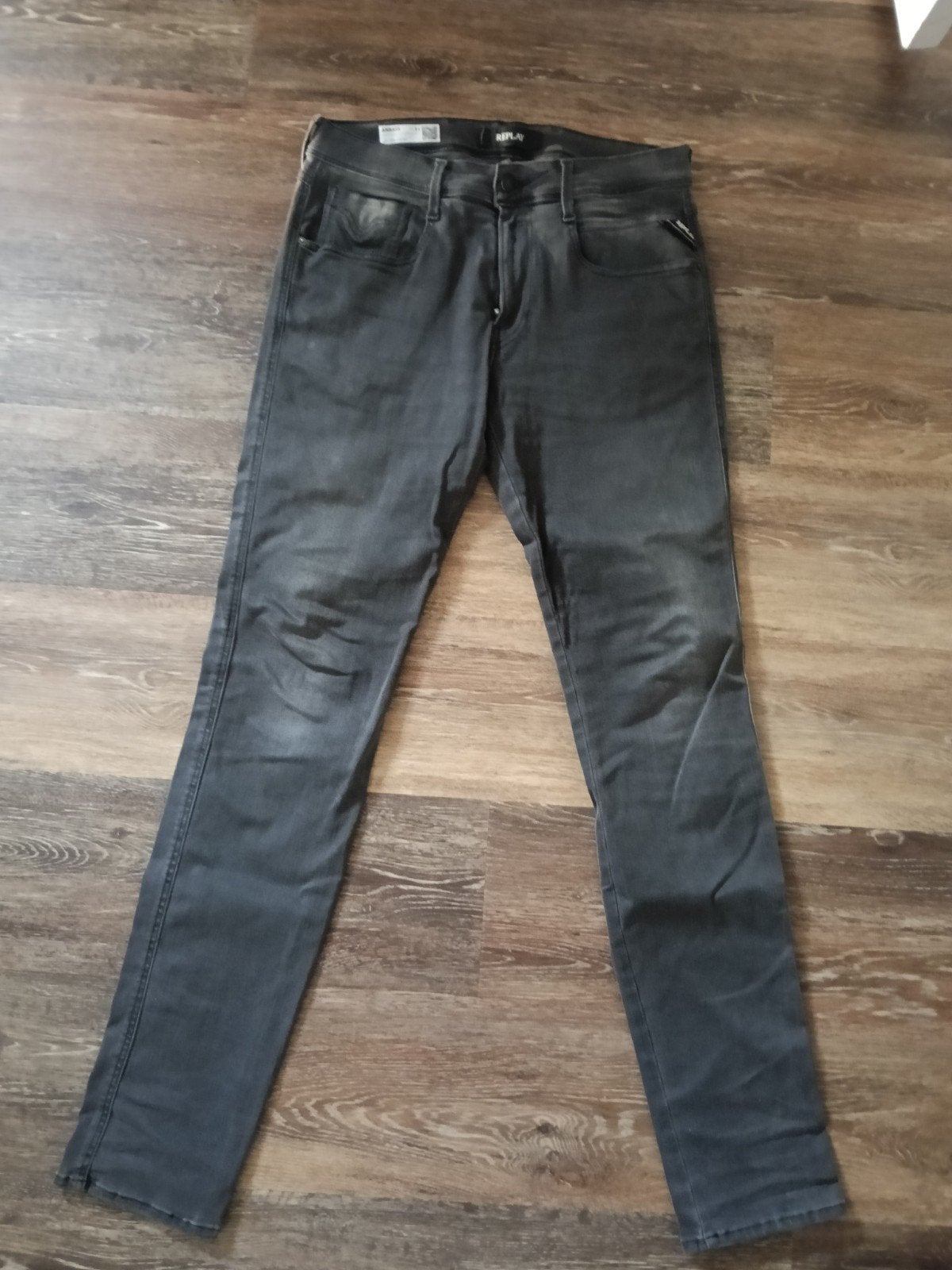 Replay anbass hyperflex w31 l34, Kleding | Heren, Zwart, W32 (confectie 46) of kleiner, Ophalen of Verzenden, Zo goed als nieuw