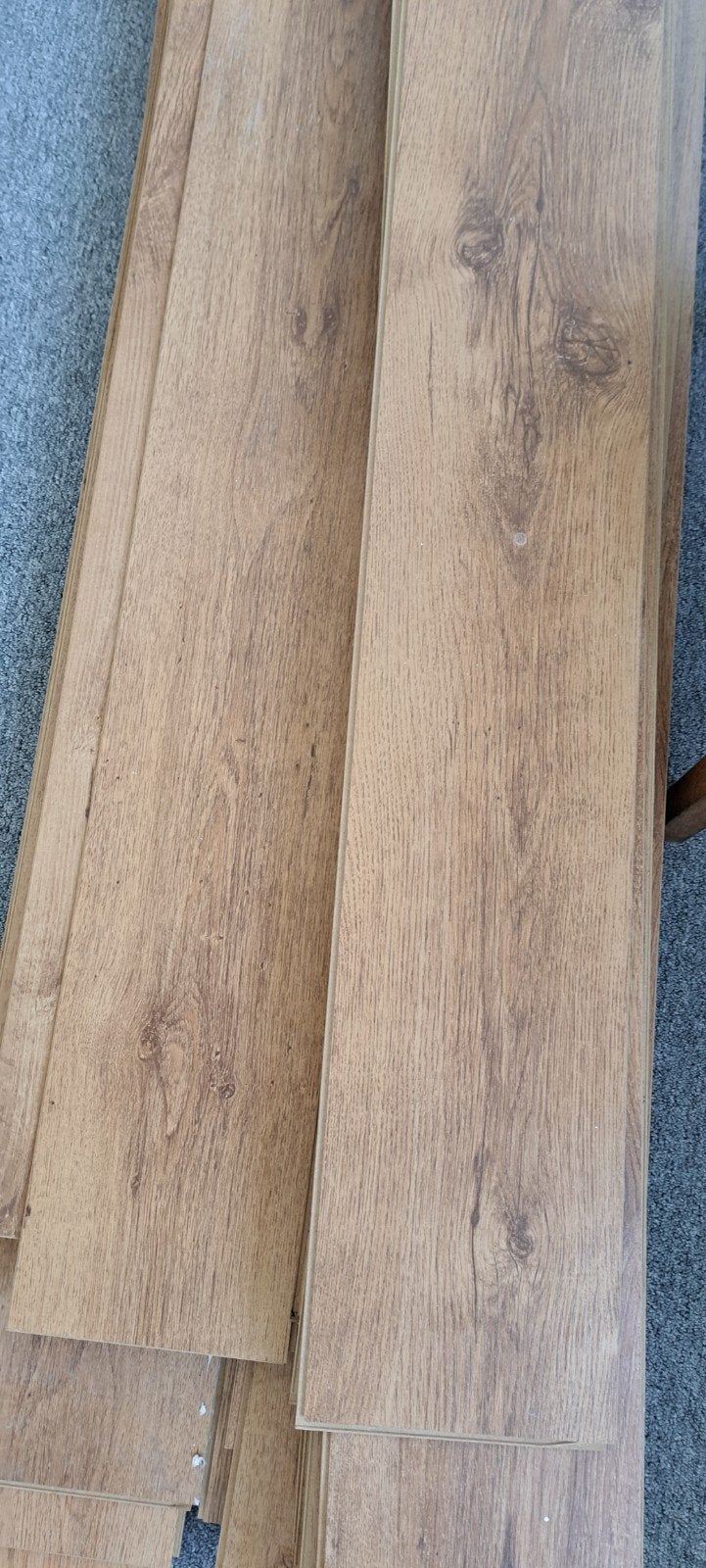 Gebruikt laminaat - ca. 14m2, Huis en Inrichting, Stoffering | Vloerbedekking, Ophalen, Gebruikt, Bruin, 10 tot 25 m²