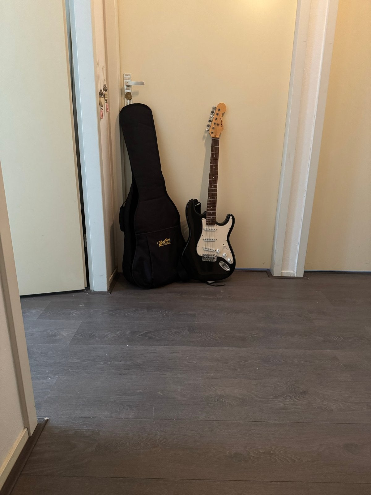 Boston elektrische gitaar met hoes, Ophalen, Gebruikt, Solid body, Overige merken