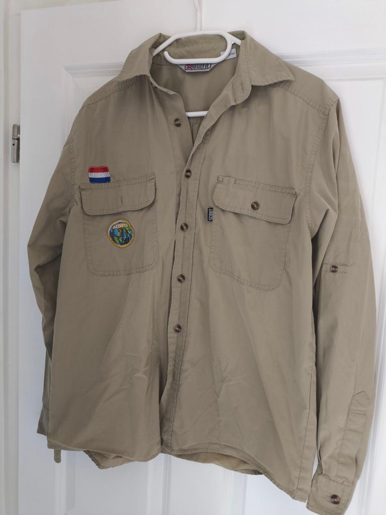 Scoutfit Scout Proof Blouse Maat S, Scoutfit, Halswijdte 38 (S) of kleiner, Beige, Ophalen of Verzenden